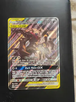 Pokemon Jumbo Oversized Umbreon & Darkrai GX Tag Team Promo Card SM241 - Image 1