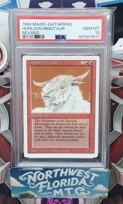 Graded MTG Card - PSA Gem Mint 10 - 3rd Edition (Revised) - Hurloon Minotaur - Image 1