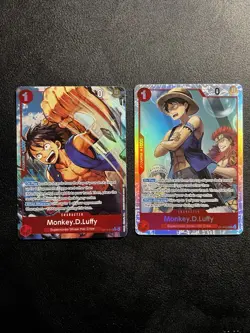 One Piece Card Game Monkey D. Luffy x2 OP14-013 ALT ART AND SR x2 - Image 1