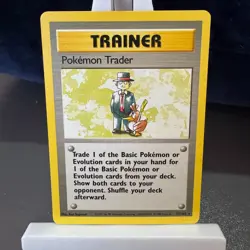 Pokemon Cards: Base Set Rare: Pokemon Trader 77/102 TCG 1999 WOTC Vintage - Image 1