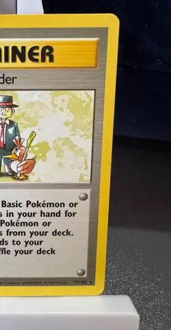 Pokemon Cards: Base Set Rare: Pokemon Trader 77/102 TCG 1999 WOTC Vintage - Image 3