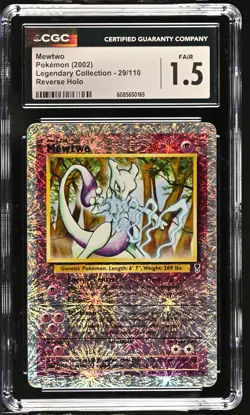CGC 1.5 Mewtwo 2002 Legendary (Collection) 29/110 Reverse Holo Pokemon Card - Image 1