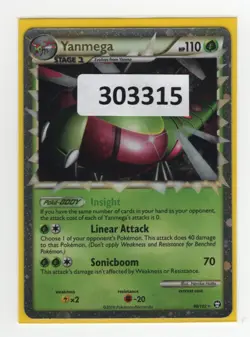 (303315) YANMEGA PRIME 98/102 Ultra Rare Holo HGSS Triumphant Pokemon Card - NEW - Image 1
