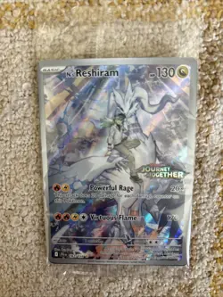 N's Reshiram 167/159 Stamp Promo Journey Together Pokemon Card Holo NM Unopened - Image 3
