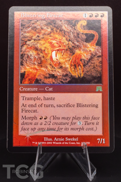 Blistering Firecat: 2002 Magic the Gathering - Onslaught Foil - Image 1