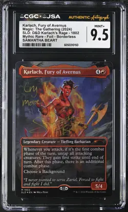 MTG Secret Lair CGC 9.5 Karlach, Fury of Avernus - Samantha Beart Auto - Image 3