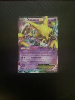 2016 Pokemon TCG XY Fates Collide Alakazam EX 25/124 LP - Image 1