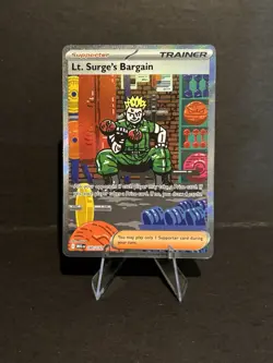 Lt. Surge's Bargain 185/132 Special Illustration Rare Pokemon Mega Evolution NM - Image 2