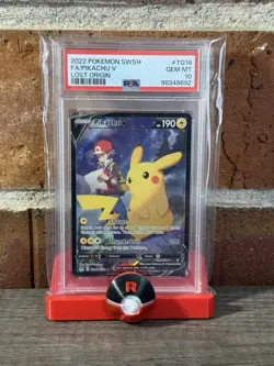 Pokemon 2022 Pikachu V TG18 Lost Origin PSA 10 - Image 1