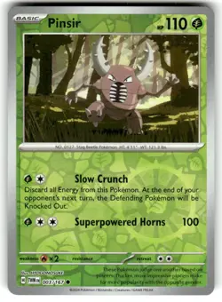 Pokemon - Pinsir - 003/167 - Reverse Holo - Twilight Masquerade - NM/M - Image 1
