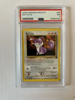 1999 POKEMON GAME BASE SET RATICATE #40 PSA 6 & ROCKET RATTATA #66 PSA 7 🐀❗ - Image 3