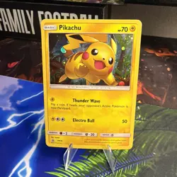 Pokemon TCG Pikachu SM76 Holo Black Star Promo Sun & Moon - Image 1