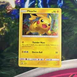 Pokemon TCG Pikachu SM76 Holo Black Star Promo Sun & Moon - Image 3