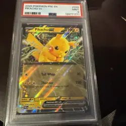 POKEMON 2025 Prismatic Evolutions PIKACHU Ex #028 PSA 9 Mint RARE - Image 1