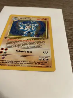 Pokemon TCG Machamp Holo Rare 1st Edition Base Set 8/102 - Image 3
