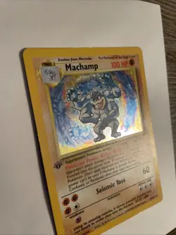 Pokemon TCG Machamp Holo Rare 1st Edition Base Set 8/102 - Image 4