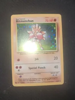 Vintage Pokemon TCG Hitmonchan 7/102 Holo 1999 Wizards Base Set - Image 1