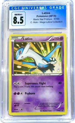 Pokemon Latios XY 2015 Black Star Promos XY65 C. Holo Promo CGC 8.5 NM/Mint + - Image 1