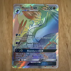 Pokemon TCG SM Burning Shadows Noivern GX 160/147 Full Art Rainbow Holo 2017 - Image 1