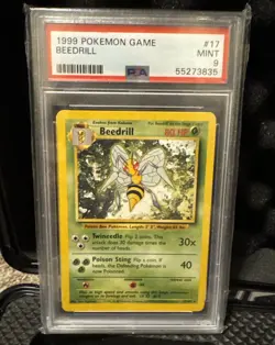 1999 Pokemon Base Set Beedrill #17 PSA 9 MINT - Image 1