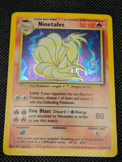 Ninetales Holo Rare 12/102 Pokemon TCG Base Set Unlimited - Image 3