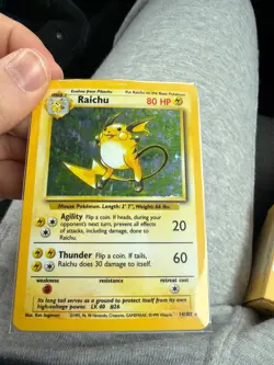 Pokemon TCG Raichu Base Set 14/102 Holo 1999-2000 Wizards Base Set Copyright... - Image 4