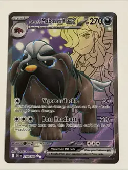 Pokemon TCG Arven's Mabosstiff EX 218/182 Sv10: Destined Rivals Ultra Rare - Image 1