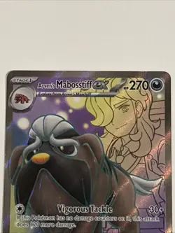 Pokemon TCG Arven's Mabosstiff EX 218/182 Sv10: Destined Rivals Ultra Rare - Image 2