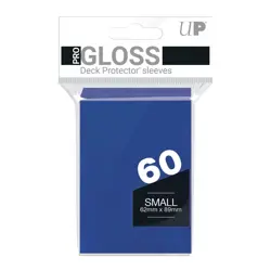 bustine protettive yu gi oh ultra pro 60 sleeves lucide gloss small blu blue - Image 1