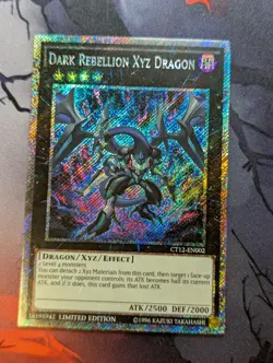 Dark Rebellion Xyz Dragon CT12-EN002 Platinum Secret Rare Limited Ed Yugioh NM - Image 1