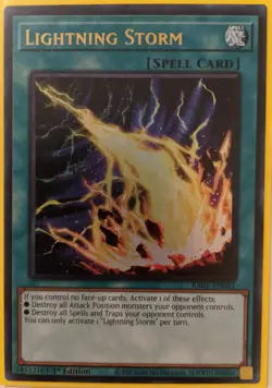 YuGiOh Lightning Storm Ultra Rare 1st Edition RA01-EN061 - Image 1