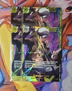 Trafalgar Law SEC OP10-119 (Reprint) One Piece PRB-02 English x4 NM - Image 2