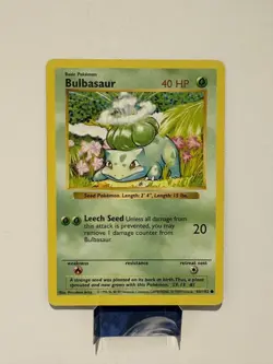 Pokemon Bulbasaur Shadowless 44/102 Base Set Card LP - Image 1
