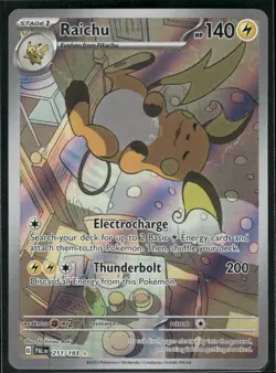 Pokemon TCG Raichu Holo 211/193 Illustration Card Paldea Evolved - Image 1