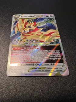 Pokemon Zamazenta V GG54/GG70 Crown Zenith Galarian Gallery Holo Ultra Rare Card - Image 2