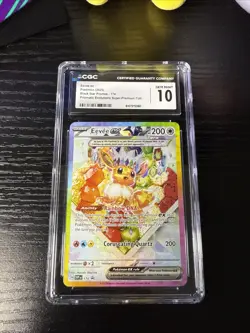 Pokemon Eevee EX 174 Prismatic Evolutions Black Star Promo Card CGC Gem Mint 10 - Image 1
