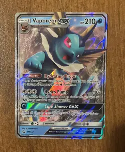 Vaporeon GX SM172 NM - Sun & Moon Black Star Promo Pokemon Card 2019 - Image 1