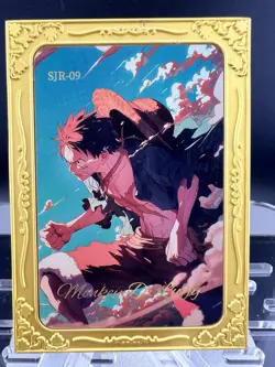 Monkey D. Luffy One Piece Waifu Gold Serial Premium Metal Card - #19/33 Anime - Image 2