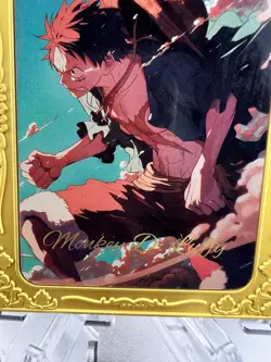 Monkey D. Luffy One Piece Waifu Gold Serial Premium Metal Card - #19/33 Anime - Image 5