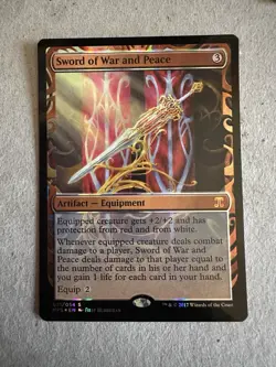 Sword Of War And Peace - Magic! The Gathering Card - Image 1
