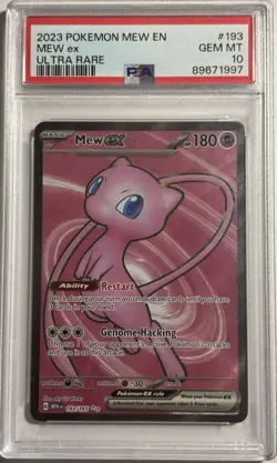 PSA 10 Mew Ex 193/165 - EN 151 Ultra Rare Holo Pokemon Card - Image 1