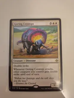 Goring Ceratops Ixalan PLD White Rare MAGIC THE GATHERING MTG CARD ABUGames - Image 1