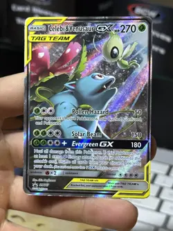 Celebi & Venusaur GX SM167 Black Star Promo 2019 Alt Art Pokemon Card TCG - Image 3