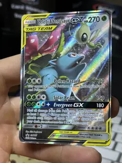 Celebi & Venusaur GX SM167 Black Star Promo 2019 Alt Art Pokemon Card TCG - Image 4