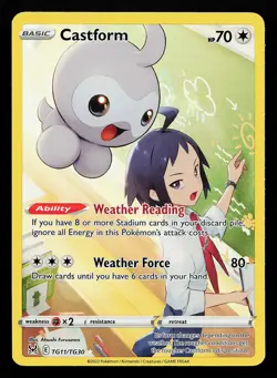 Castform TG11/TG30 Ultra Rare Lost Origin Pokemon Card - Image 1