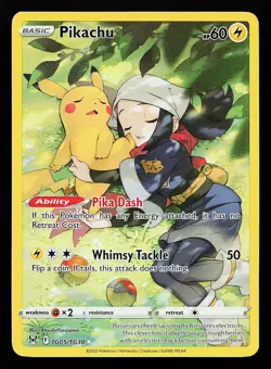 Pikachu TG05/TG30 Ultra Rare Lost Origin Trainer Gallery Pokemon Card - Image 1