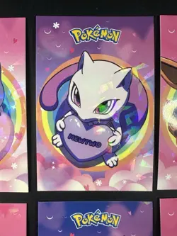 Pokemon Electric Pikachu Valentines Hearts Card Database Cracked Ice Holo X 8 - Image 3