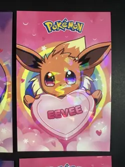 Pokemon Electric Pikachu Valentines Hearts Card Database Cracked Ice Holo X 8 - Image 4