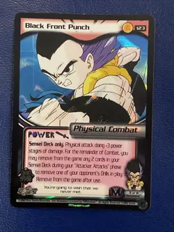 DBZ Card TCG Dragon Ball Z FOIL Black Front Punch 123 CCG Unlimited Buu Saga NM - Image 4