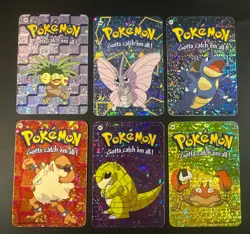 Pokemon Vintage Vending Prism Sticker 6 Card Lot - Image 1